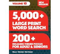 New Large Print Word Search Puzzle Book for Adults & Seniors Volume 10: Easy & Relaxing Brain Games with 200+ Engaging Themed Puzzles - Connect, Unwind, Boost Memory & Enjoy Hours of Fun