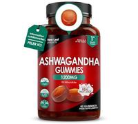 New Leaf Ashwagandha en Gummies 1 200 mg, Gummies d'Extrait de Racine d'Ashwagandha Pur, avec 5% de Withanolides, Jus de Fruit, sans Colorants ni Arômes Artificiels, Végans, sans Gluten, 60 Unités