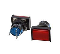New Lon0167 2 Pcs En vedette DC 24V efficacité fiable Panneau de Lampe Rouge Rectangulaire Verrouillage Commutateur À Bouton-poussoir 16mm(id:701 79 01 3d5)