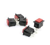 New Lon0167 5 x En vedette Bouchon Rouge efficacité fiable Rectangle 2 broches momentané bouton poussoir interrupteur SPST(id:056 9f 07 610)
