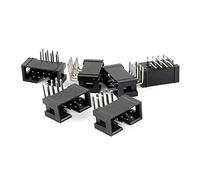 NEW LON0167 Pack de 2 x 4 broches 2,54 mm à Angle droit connecteur à broches IDC-têtes(6Pcs DC3-8PL 2x4 Pins 8P 2.54mm Pitch Winkelstecker Pin IDC-Box-Header