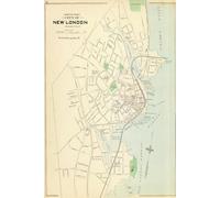 New London Connecticut Map Journal: Vintage Map Notebook