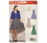 New Look 6390 Taille A Patrons de Robes avec Jupe et Patron de Couture Boléro, Multicolore