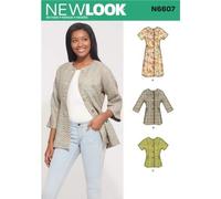 New Look 6607 Patron de couture pour robes, hauts A