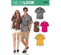 New Look NL6197 Patron de Couture Chemise Mixte 22 x 15 cm