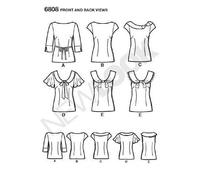 New Look NL6808 Patron de Couture T-Shirt 22 x 15 cm