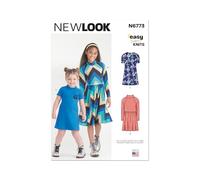 New Look Patron 6773 - Robe en Tricot pour Enfants du 3 au 14 Ans
