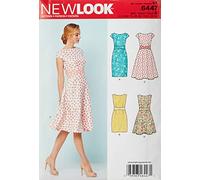 New Look - Patron de Couture 6447A pour Robes de Demoiselles, Blanc
