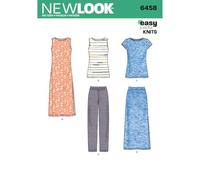 New Look Patron de Couture 6458 Un Patron de Tricot Facile sépare, Blanc