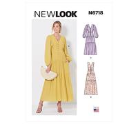 New Look Patron de couture 6718 pour femme A (36-38-40-42-44-46-48)
