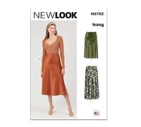 NEW LOOK Patron de couture UN6793A Jupe en deux longueurs A (34-36-38-40-42-44-46)