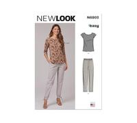 New Look Patron de couture UN6803A pour hauts et pantalons en tricot pour femme 36-38-40-42-44-46