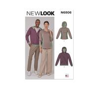 New Look Patron de couture UN6806A Sweat à capuche unisexe S-M-L-XL-XXL