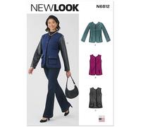 New Look Patron de couture UN6812A Veste et gilet pour femme A (38-40-42-44-46-48-50)