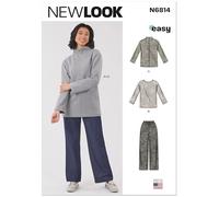 New Look Patron de couture UN6814A pour hauts et pantalons tricotés ou tissés A (36-38-40-42-44-46)