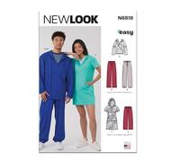 New Look Patron de couture UN6818A - Sweat à capuche et pantalon en tricot - Unisexe - Pour femme