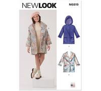 New Look Patron de couture UN6819A Manteaux doublés pour fille A (7-8-10-12-14)