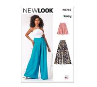 NEW LOOK UN6756A Short et pantalon pour femme A (38-40-42-44-46-48-50)