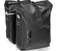 Sacoche velo porte bagage a pont newlooxs varo double pannier mik noir - 40 litres -
