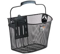 New Looxs Toscane Panier de vélo Avant Compatible avec KlickFix - Support ~~~ Noir réglable en Hauteur très Stable à Mailles serrées