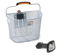 New Looxs Toscane Panier En Métal Tressé Avec Poignée À Verrou Smart Lock Argenté 34 X 25 X 25 Cm Multicolore