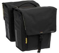 New Looxs Tulum Double Sacoche Double 32 l - Sacoche de Porte-Bagages MIK - Adaptateur MIK intégré - Polyester recyclé - Convient pour Les vélos électriques - Double Sacoche de vélo - Noir