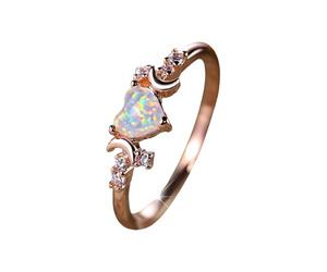 New Love White Aobao Moon Trois anneaux des deux côtés Simple et personnalisé Petite bague luxueuse ruelle annelée 19 vidéo, D, Métal, Pas de pierre précieuse