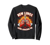New Lungs Same Amazing Me Lung Nerd Pulmonologue Biologie Sweatshirt