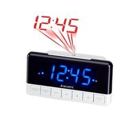 Majestic Réveil numérique SVE-337P – Projection de l'heure, Alarme – Noir, Blanc