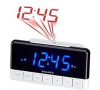 New Majestic SVE-337P Réveil numérique Noir, Blanc