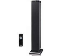 Majestic TS 92R CD BT USB AX Enceintes Tour avec Bluetooth NFC, Lecteur CD/MP3, Double USB, Entrée AUX-in, Télécommande, Noir