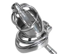 New Male Chastity Devices Stainless Steel Bird Cage Cock Lock with Tube Tw