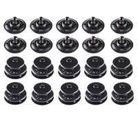 New Marine Tenax Lot de 10 boutons noirs + 10 vis à tissu