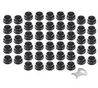 New Marine Tenax Lot de 50 boutons noirs + 1 clé TENAX