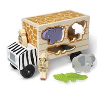 Melissa & Doug - 15180 - Jeu De Société Educatif - Sauvetage D'animaux Camion De Tri Par Formes