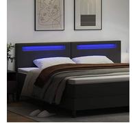 NEW®Meuble de chambre - BESTMEUBLE - Tête de lit - LED Noir 200cm Cuir synthétique FR9625553