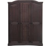 New Mexico Armoire 3 pièces, largeur 152 cm, hauteur 193 cm, teinte/cire de style colonial.