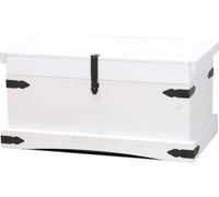New Mexico Coffre, largeur 92 cm, hauteur 45 cm, blanc/ciré.
