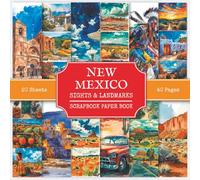 New Mexico Sights & Landmarks Scrapbook Paper Book: Attractions and Tourist Places of New Mexico - 220 Watercolor Style Images | Scrapbooking, Paper Crafts, Collages, Junk Journals & Travel Journals