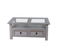 New Mexico Table basse avec 2 tiroirs, en gris.