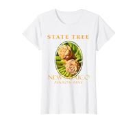 New Mexico Territory Tree Pin Pinyon à Deux Aiguilles T-Shirt Graphique avec Valeur, Femme, Blanc, XS