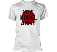 New Model Army Official Rock T Shirt Classic 'Logo' White Manches Courtes(3X-Large)