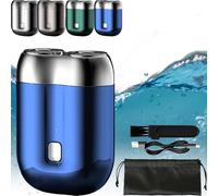New Model Mini Dual-Head Electric Shaver,Mini Portable Electric Shaver,2025 New Model Mini Dual-Head Electric Shaver,Dual Head Electric Razor,Mini Shavers for Men (Blue)