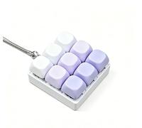 New Nine-Key Keyboard Decompression Toys, Milk Theme Color Matching 2.0 Series Toy Key Chain Compression Button Finger Clicker Gift to Relieve Stress(Batata púrpura)