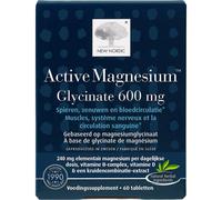 New Nordic Active Magnésium Glycinate 600mg 60 Comprimés