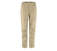 NEW - Official Fjallraven Womens Abisko Hike Zip-Off Trousers Reg Leg Fossil