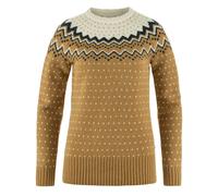 NEW - Official Fjallraven Womens Ovik Knit Sweater Buckwheat Brown / Chalk White