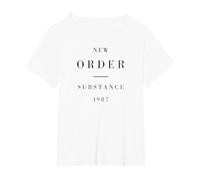 New Order Substance T-Shirt, Femme Grandes Tailles, Blanc, 1X