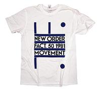 New Order T Shirt - Housse de Mouvement 100% Officiel Blanc - Blanc - Medium