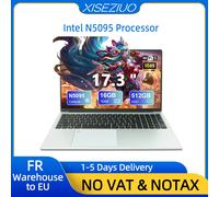 New Ordinateur Portable 17.3 Pouces 16Go RAM 512Go SSD Celeron N5095 Grande Autonomie Écran IPS 180° PC Portable Digitale Laptop 17.3 8GB 512GB